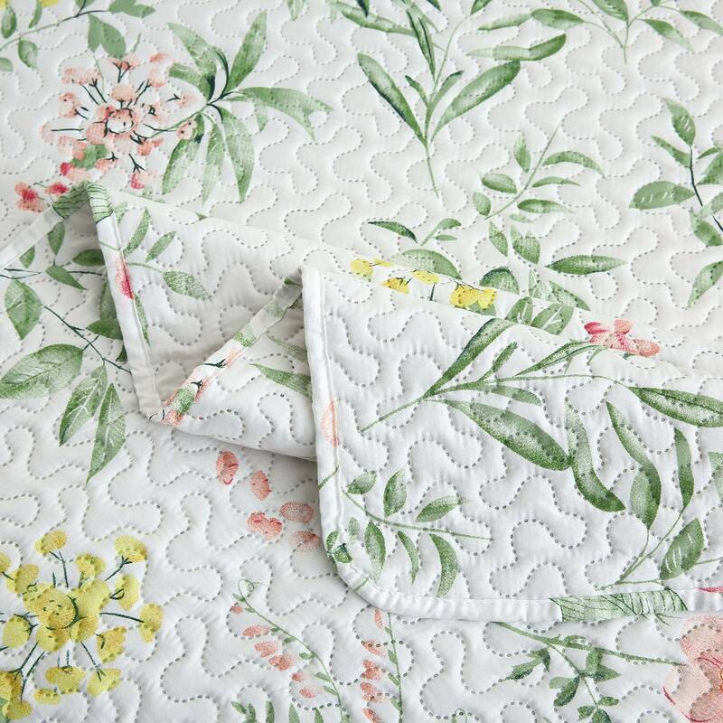 Pink Plaid Patchwork Quilt Set Bedspread