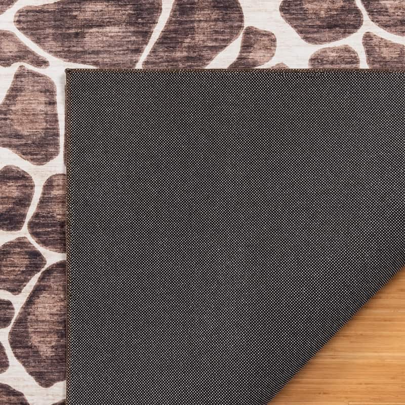 Gertmenian Crystal Print Washable Digital Printed Flat Pile Polyester Slip Resistant Area Rug Collection