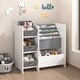 preview thumbnail 9 of 15, Kids Bookshelf and Toy Storage Organizer,Multifunctional 4 Tier Kids Book Shelf with 3 Collapsible Fabric Drawers