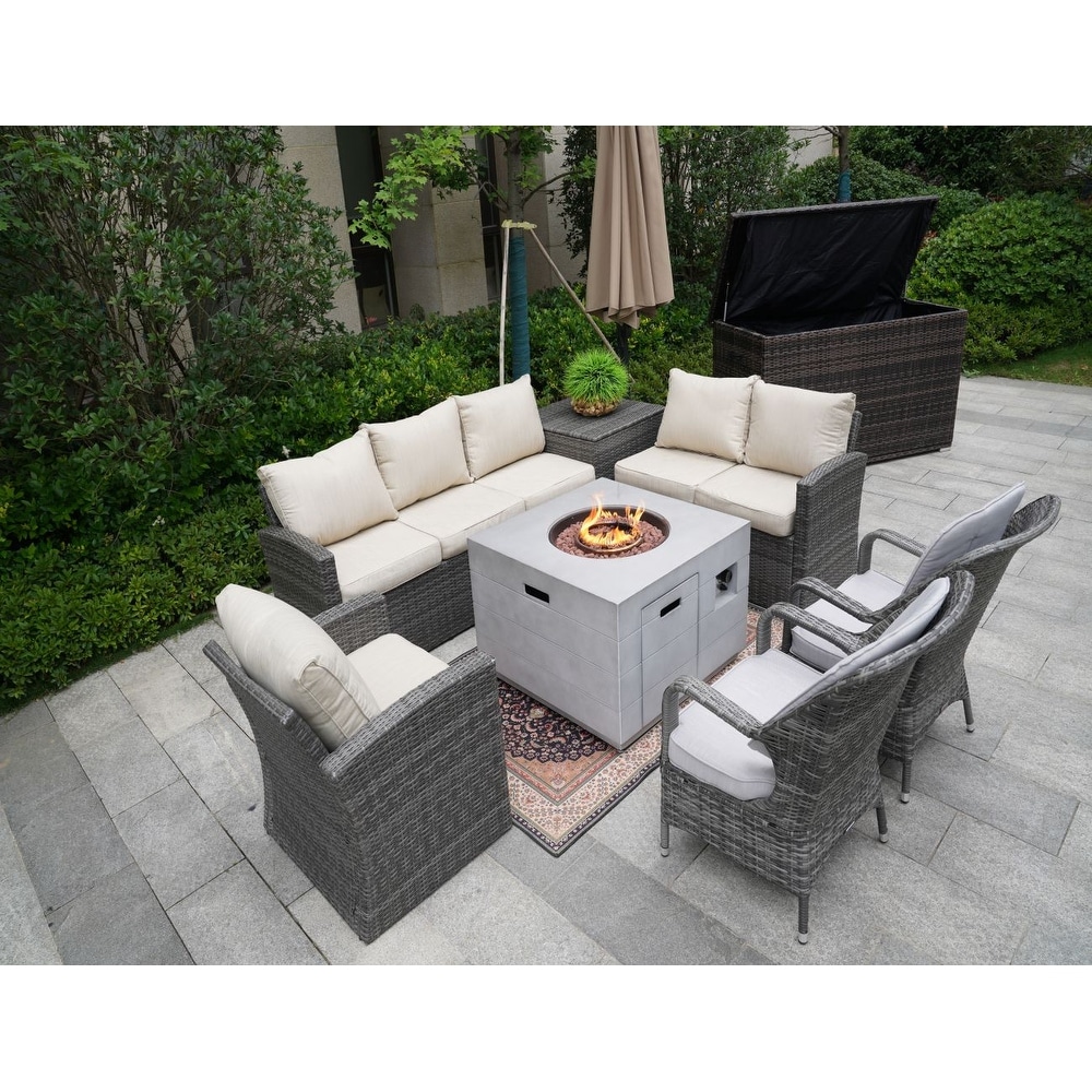 Garden sofa hotsell fire pit