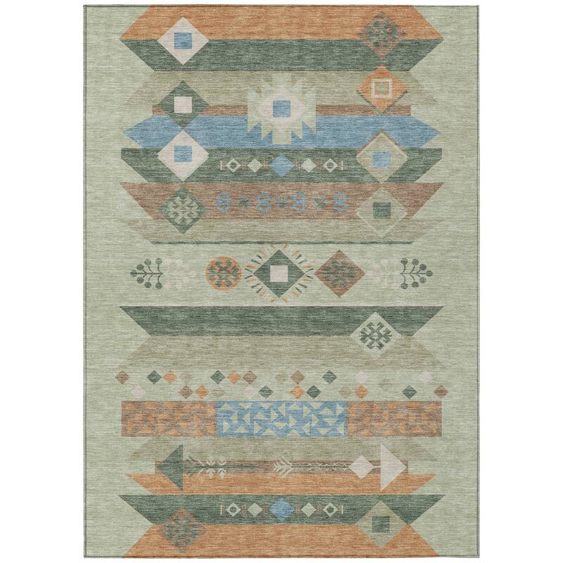 Machine Washable Indoor/ Outdoor Global Tuca Chantille Rug