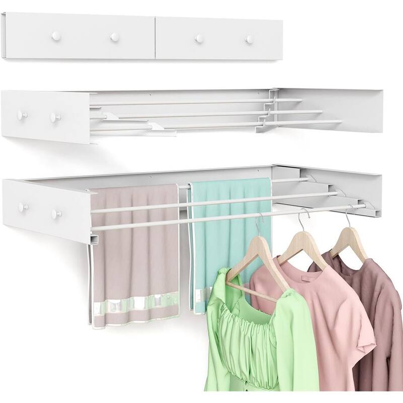Wall Mounted Drying Rack - 19.8", Space-Saving
