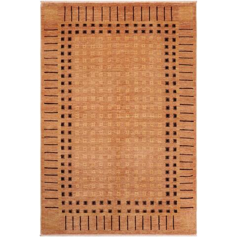 Shabby Chic Ziegler Zofia Hand Knotted Area Rug -6'1" x 8'5" - 6 ft. 1 in. X 8 ft. 5 in.