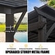 preview thumbnail 8 of 27, Domi 6.5 ft. x 12 ft. Hardtop Grill Gazebo with 2 Side Shelves and Ceiling Hooks, Outdoor BBQ Canopy