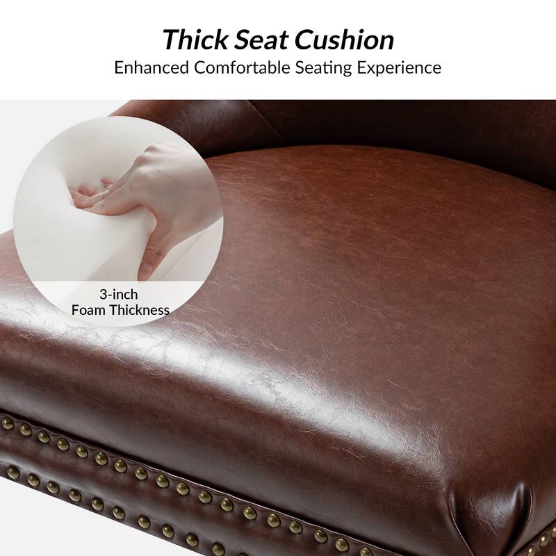 Sonia Modern Faux Leather Task Chair with Height-adjustable by HULALA HOME
