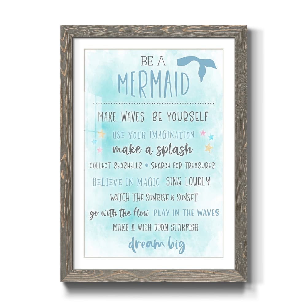 Be a Mermaid-Premium Framed Print - Ready to Hang