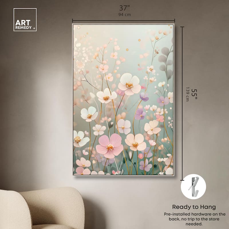 Tiny Blooms I Canvas by Art Remedy