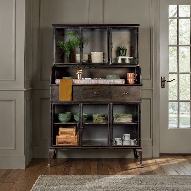 Antique Black Metal Cabinet