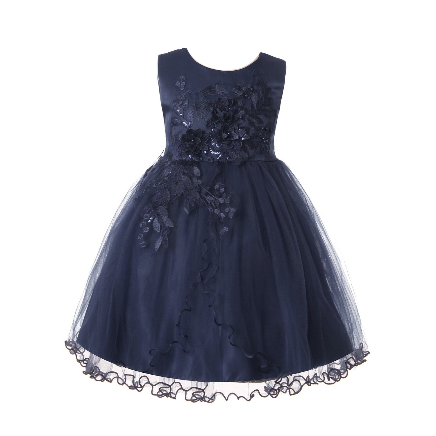 girls navy christmas dress