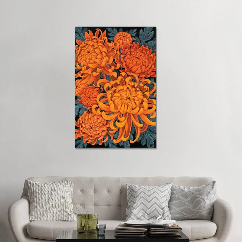 iCanvas "Chrysanthemums" by Vasilisa Romanenko Canvas Print - 48x32x1.5