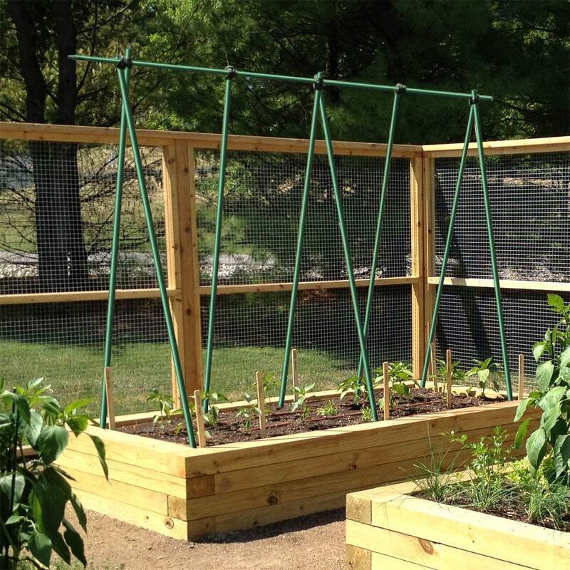 Agfabric Garden Stake, Plant Stake, Plastic Coated Steel Tube Stakes