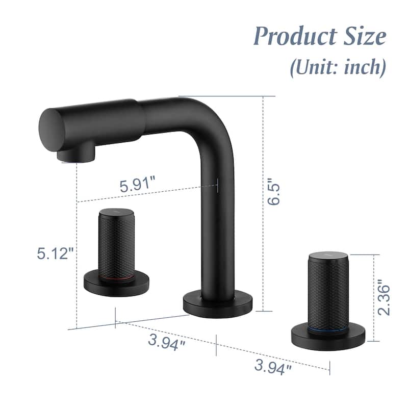 Widespread Bathroom Sink Faucet With Valve 8 Inch Double Handle Bathroom Faucets 3 Hole Modern Vanity Tap With 360 Swivle Spout