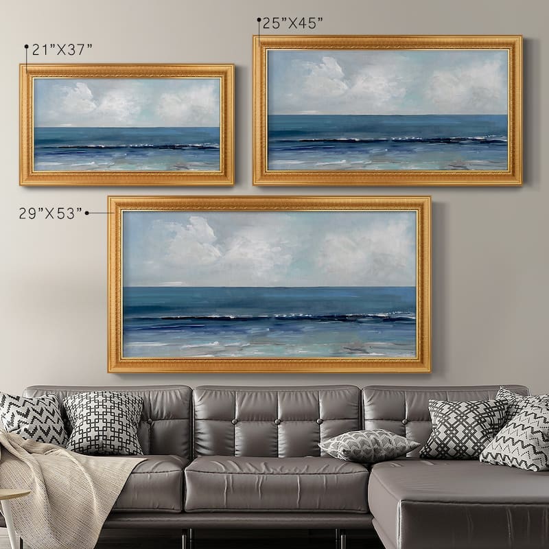Blue Seas Premium Framed Canvas- Ready to Hang