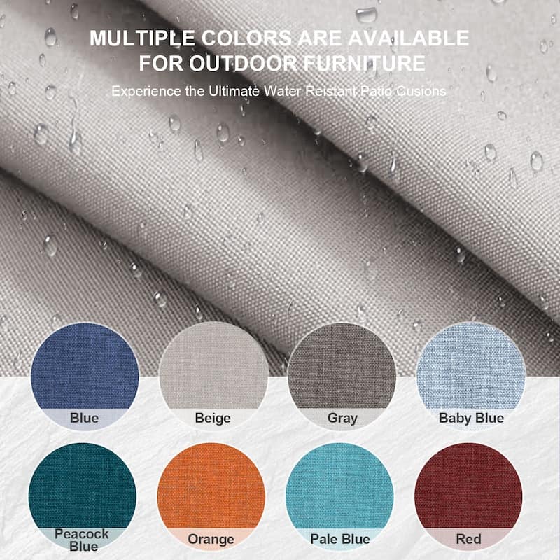 Luxury 6" Outdoor Cushions for Patio Furniture, 24x24x6 Cushion Set, Fade Resistant Replacement Cushions with Removable Cover