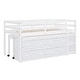 preview thumbnail 6 of 11, Twin Low Loft Bed with Rolling Portable Desk & Shelves, Wood Loft Bed Frame with 4 Drawers for Kids & Teens, Boys, Girls White