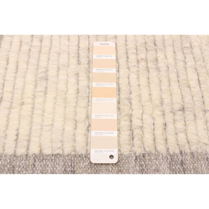 ECARPETGALLERY Hand-knotted Tangier Ivory Wool Rug - 8'0 x 10'3