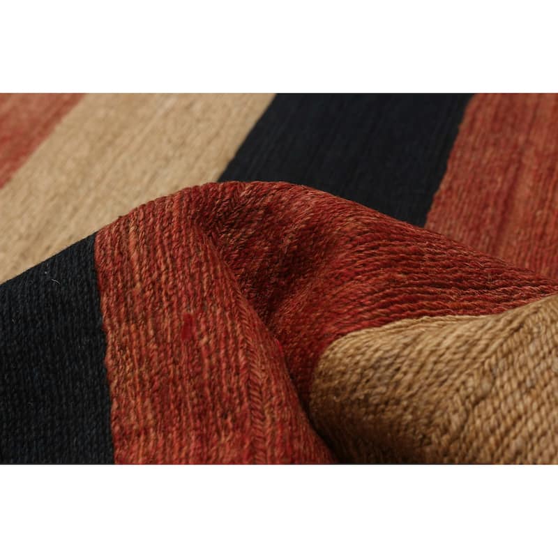 ECARPETGALLERY Flat-Weave Natural Copper Wool Tapestry Kilim - 9'2 x 11'0