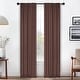 preview thumbnail 175 of 198, Superior Solid Machine Washable Room Darkening Curtains with Back Tabs, Set of 2 26" x 84" - Cappuccino
