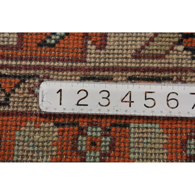 Light Green Heriz Serapi Indian Large Rug Handmade Wool Carpet - 11'11"x 14'6"