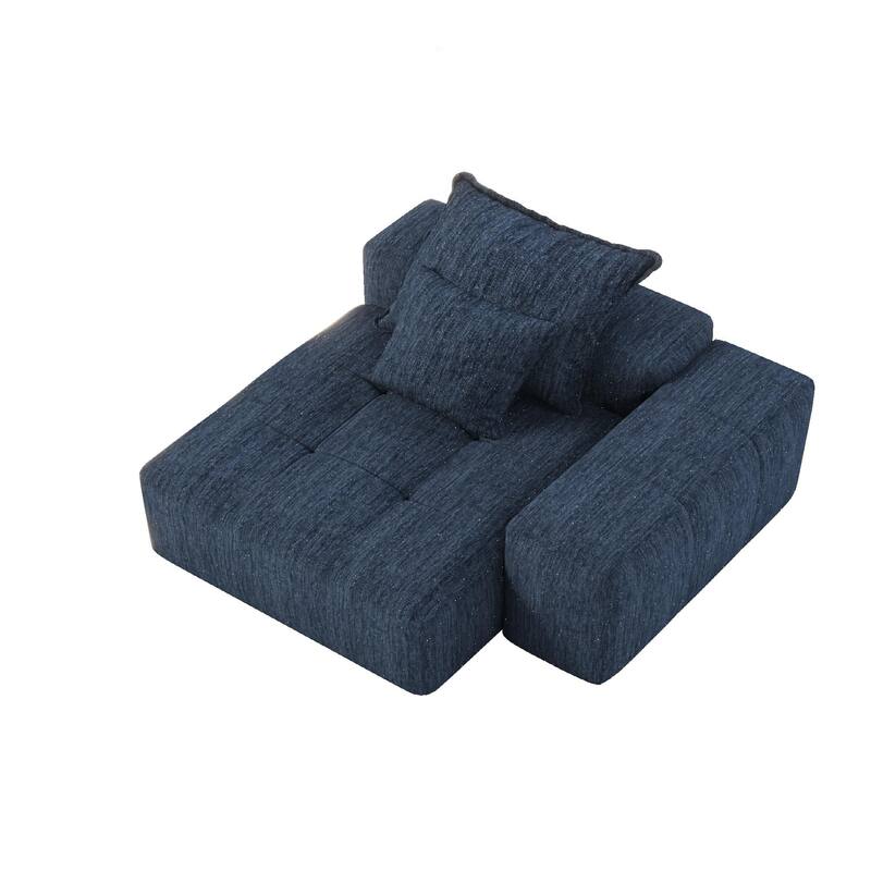 Modern DIY Combination Tufted Modular Sofa with 2 Pillows