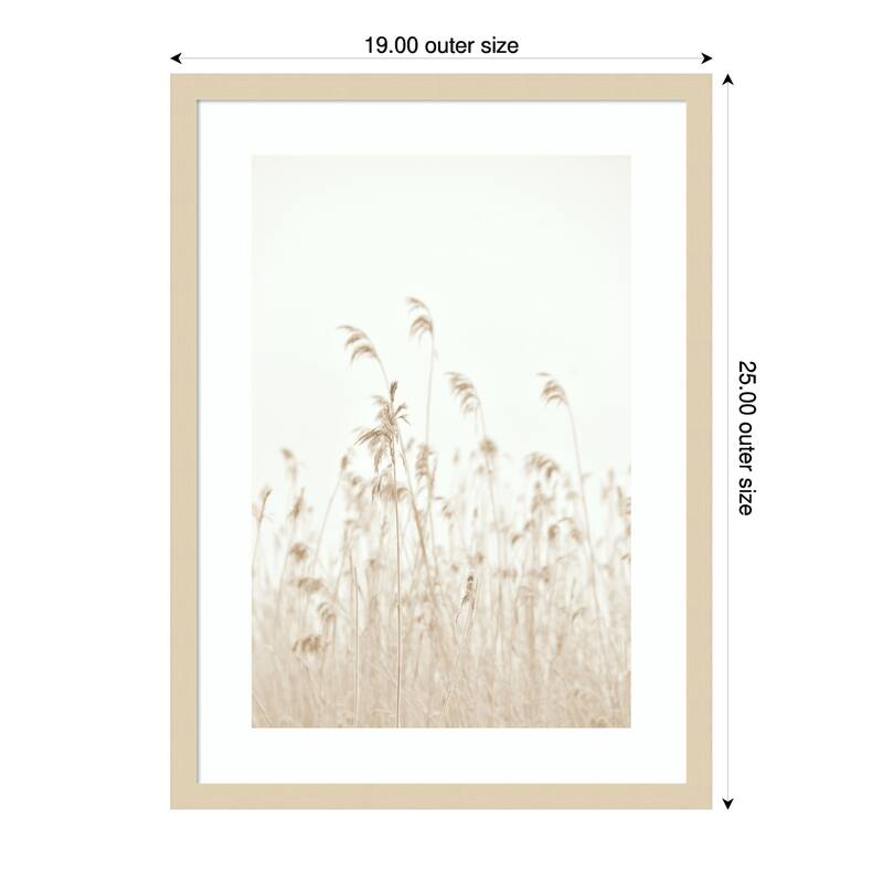 Winter reed by Christina Sillen Wood Framed Wall Art Print