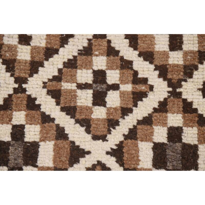 Natural Dye Tribal Anatolian Oriental Runner Rug Handmade Wool Carpet - 2'11"x 11'10"