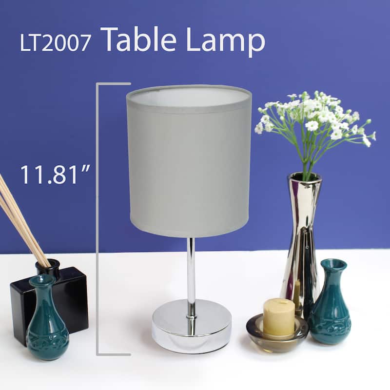 Simple Designs 11.81" Basic Mini Table Lamp with Feit LED Bulb Included - 11.81