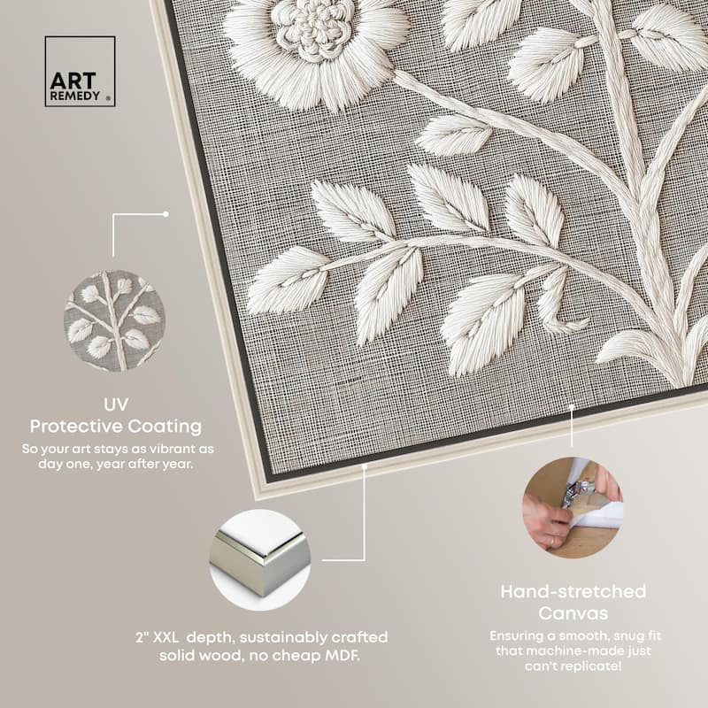 Stitched Symmetry I Canvas by Art Remedy