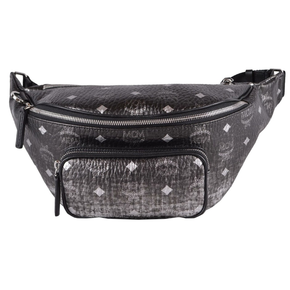 black mcm fanny pack
