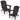 Gymax Set of 2 Adirondack Chair w/ Rattan Padded Seat & Back Wide