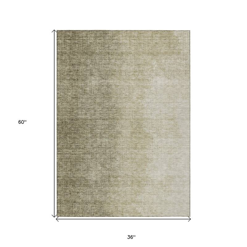 HomeRoots Abstract Transitional Rectangle Outdoor Rug