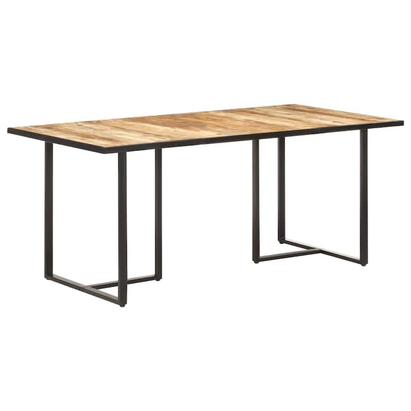 vidaXL Dining Table 70.9" Rough Mango Wood - 70.9" x 35.4" x 29.9"