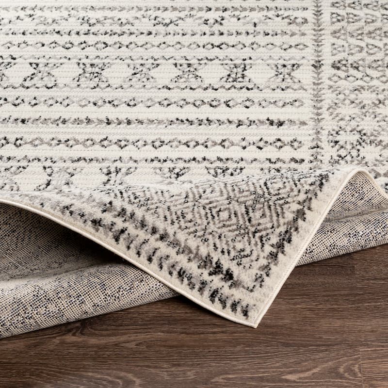 Livabliss Freddie Nordic Bordered Area Rug