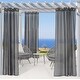 preview thumbnail 5 of 6, No Se'em Indoor/Outdoor Grommet Curtain Panel 50" x 84" - Black