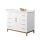 Option White / White Quartz Top / Satin Bronze Hardware