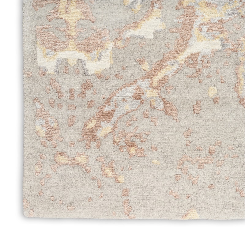 Nourison Silk Shadows Knotted Contemporary Abstract Area Rug