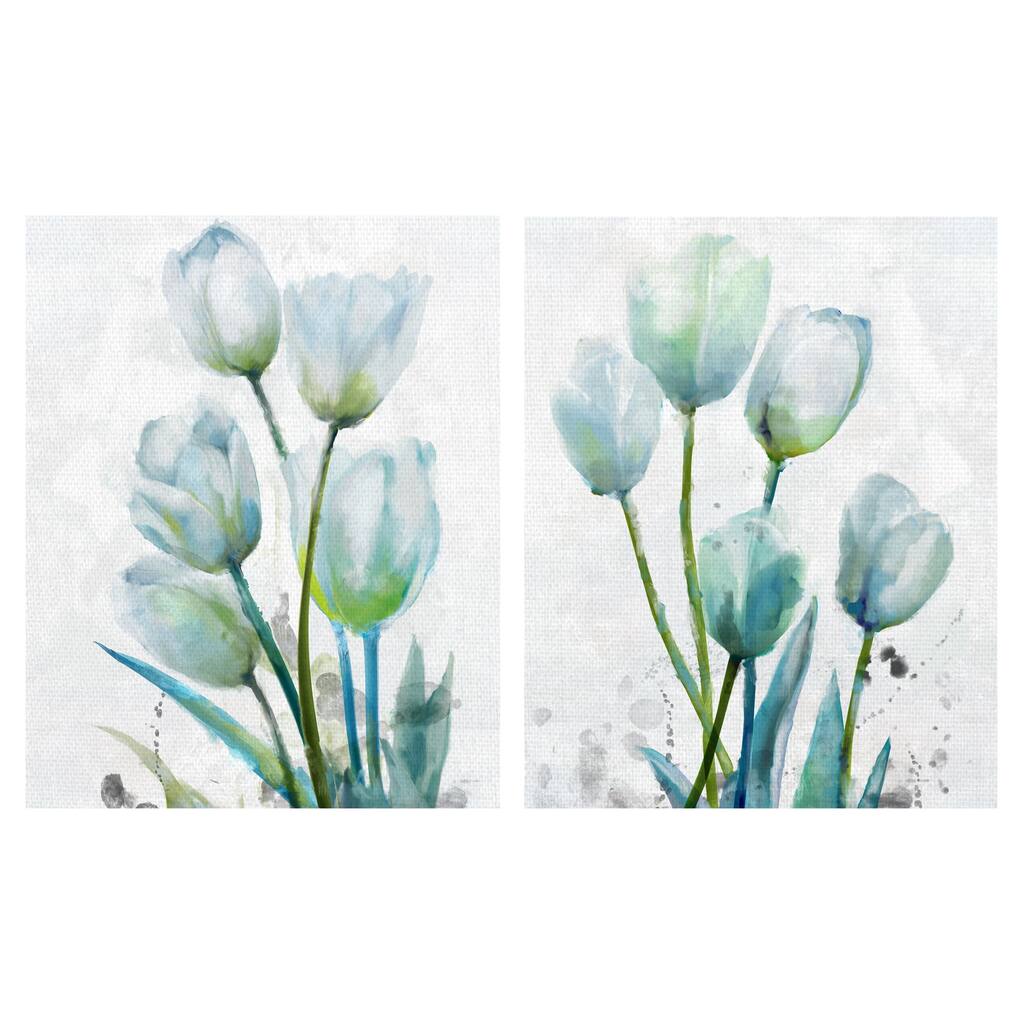 Tulip Gathering I-II by Studio Arts Canvas Art Prints