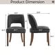 preview thumbnail 29 of 144, Wooden Dining Chairs Set of 2/4/6,Modern Fabric Upholstered Dining Room Chair Kitchen Chairs