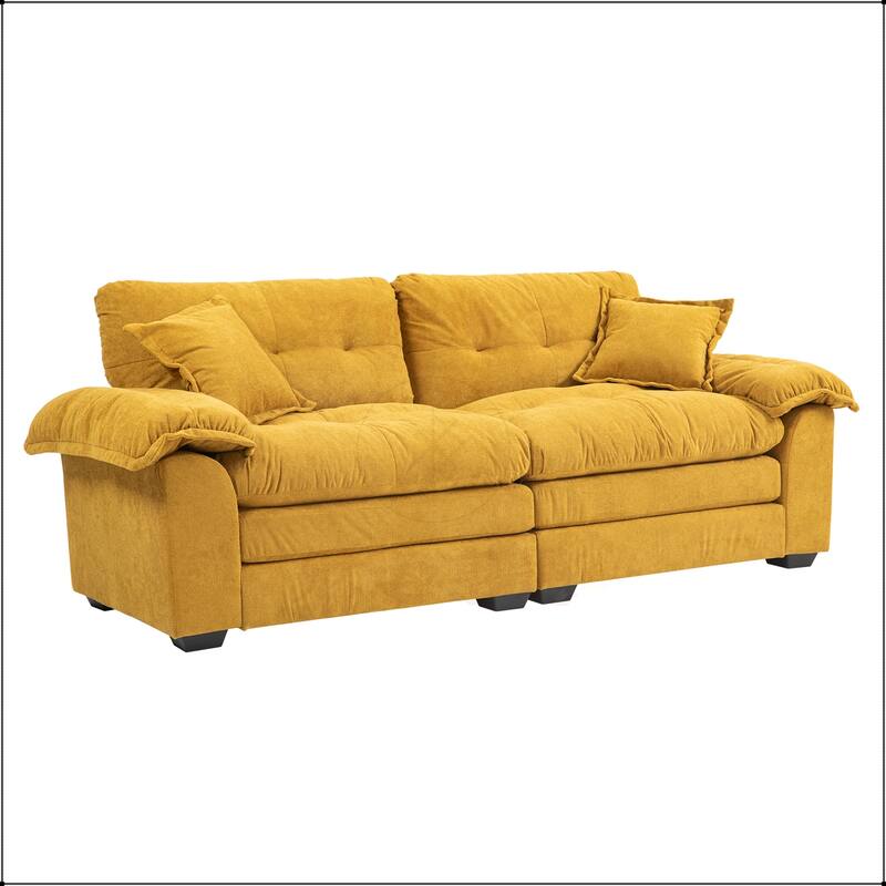 84" Chenille Small Loveseat Deep Seat Sofa