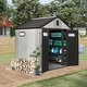 preview thumbnail 13 of 34, Domi Outdoor Resin Storage Shed, Waterproof Plastic Garden Shed with Lockable Door, Windows & Vents, Outside Tool Storage Shed