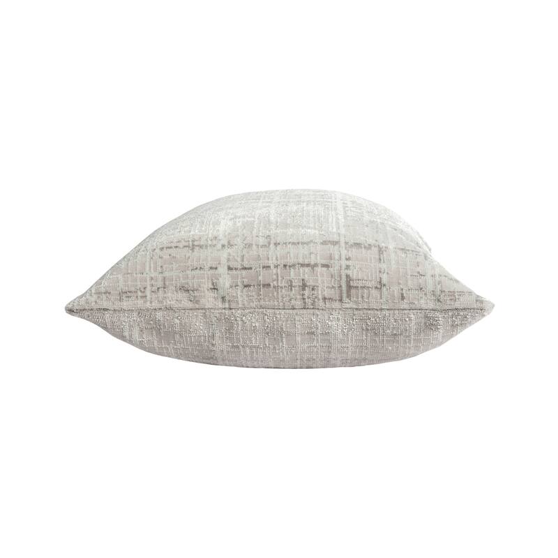 Sevita Gray/ Beige Modern Abstract Acrylic Blend Throw Pillow