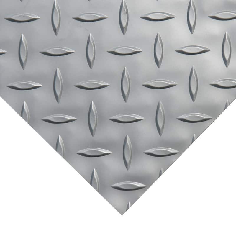 Rubber-Cal "Diamond-Plate" Metallic Step Mats