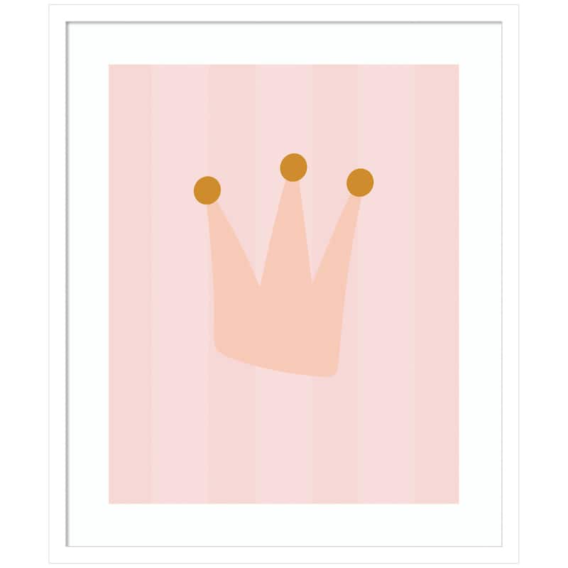 Kate and Laurel Crown by Laura Moss Framed Wall Art Print - 21x25 - White