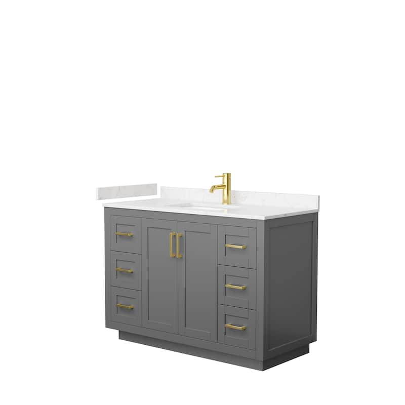 Miranda Single Vanity Set, Cultured Marble Top, No Mirror