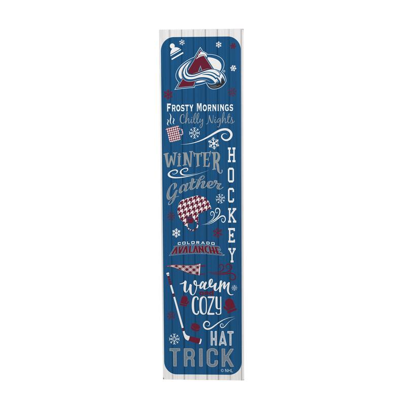 47" Double Sided Seasonal Porch Leaner, Colorado Avalanche - 47" x 11.25"