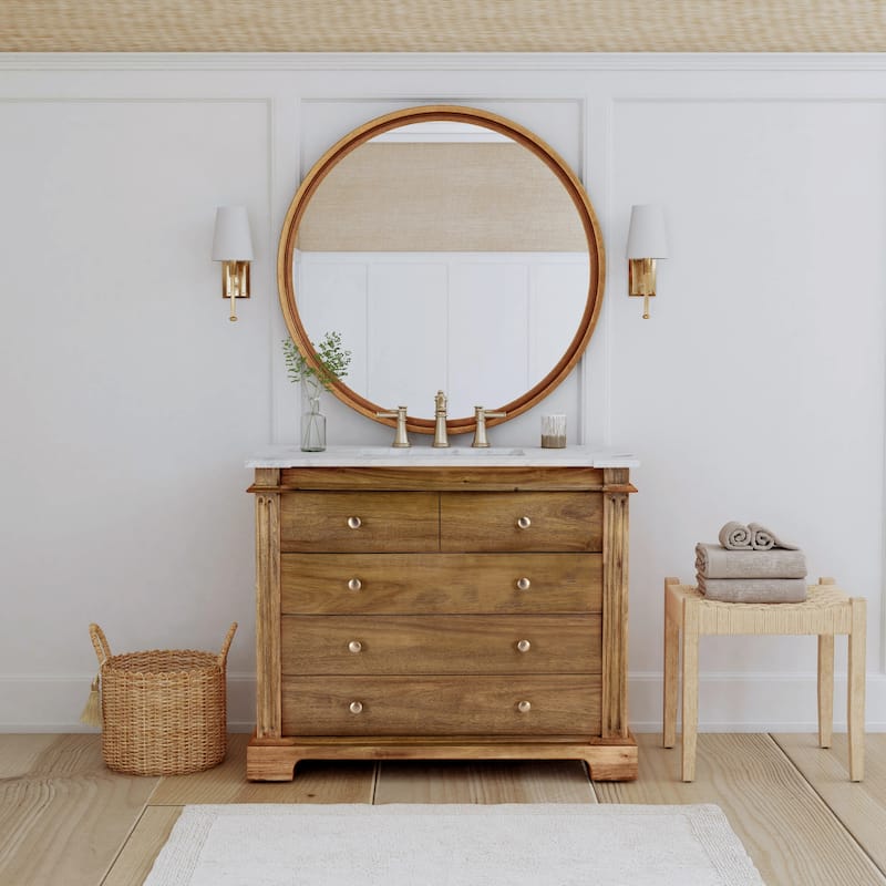 Rachelle 42" Single Bathroom Vanity Set - Stained - Brown