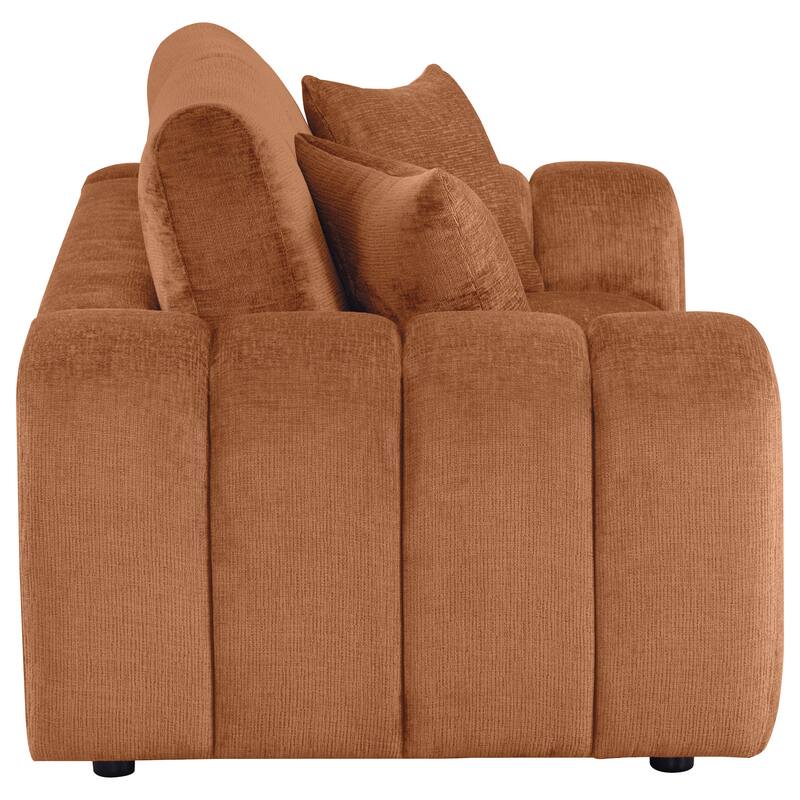 Burnett Chenille Upholstered Wide Arm Loveseat