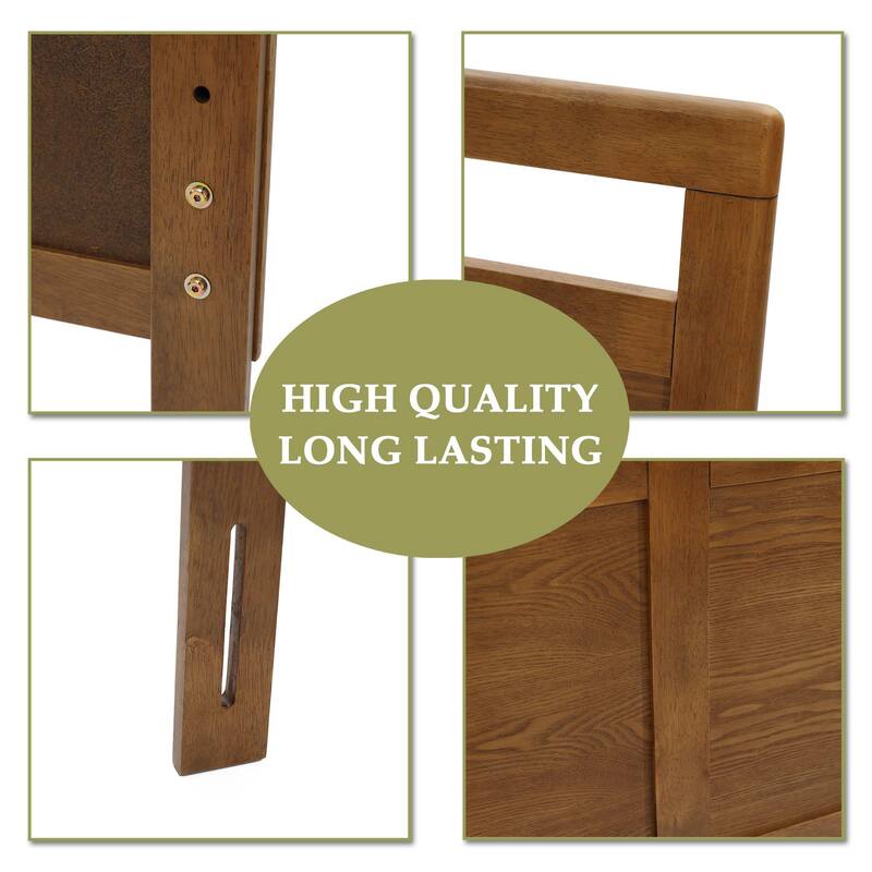 Farmhouse Double Panel Wood Headboard, King or Queen