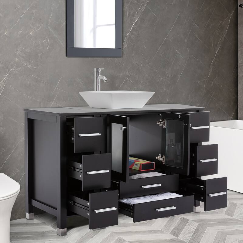 48" Bathroom Vanity with Sink Set Side Cabinet Combo