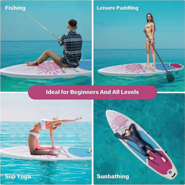 Goplus Inflatable Stand Up Paddle Board, 10ft Sup, Stars & Stripes Type2